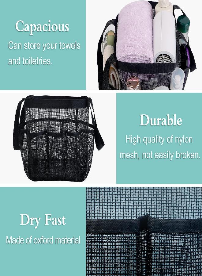 Attmu Mesh Shower Caddy Portable, Quick Dry Hanging Shower Tote Bag for College Dorm Room Essentials, Large Capacity Shower Caddy Dorm for Bathroom Gym Swimming
