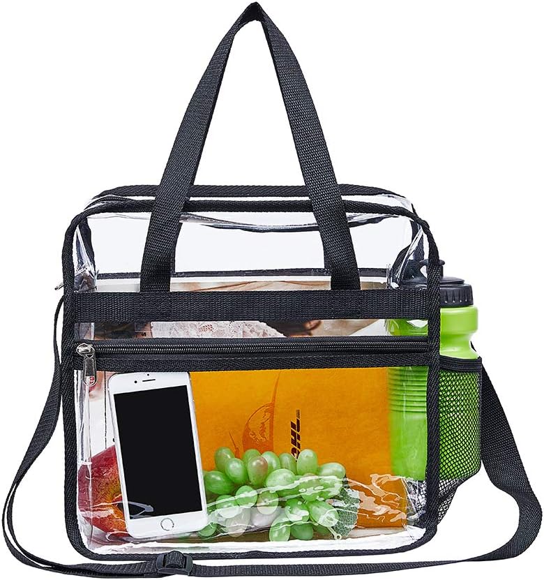 Clearworld Clear Bag Stadium Approved,Security Approved Clear Tote Bag for Work Games Concerts-12"X12"X6" - Image 2