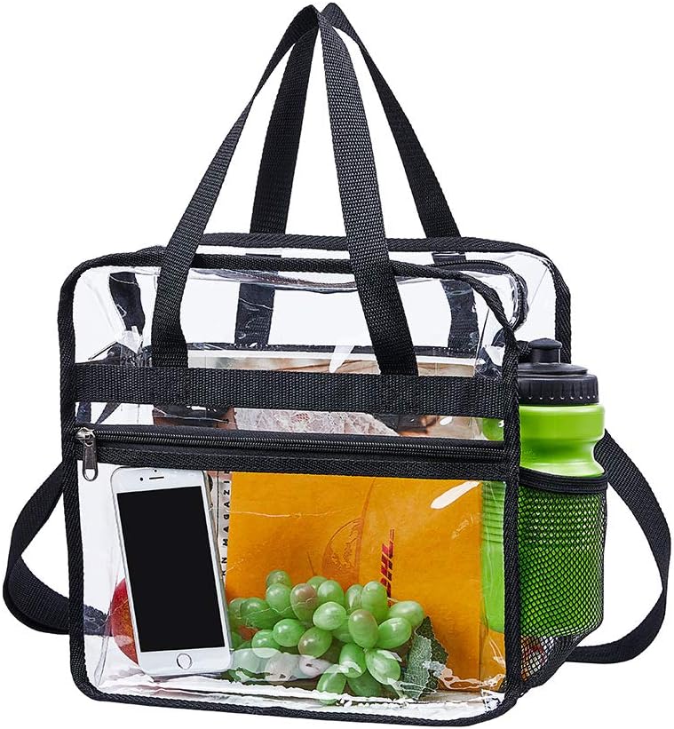 Clearworld Clear Bag Stadium Approved,Security Approved Clear Tote Bag for Work Games Concerts-12"X12"X6" - Image 1