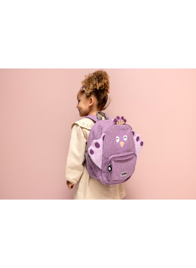 Trixie School Essential Set of 3 - Backpack Regular + Leakproof Kids Lunch Box with Clips + SS Bottle 500ml - Mrs. Peacock - Image 3