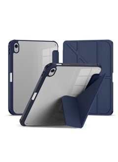 Terra Cover for iPad Terra 10th Generation / 2022 with smart pen holder, slim smart cover with kickstand, blue/transparent  - Image 1