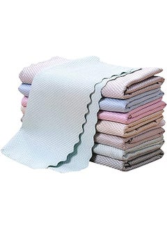 P Plus Fire P Plus Fire Streak Free Miracle Cleaning Cloth Nanoscale StreakFree Cloths Reusable LintFree Absorbent Towels Washable Microfiber Cleaning Cloth for Glasses Pack of 10 