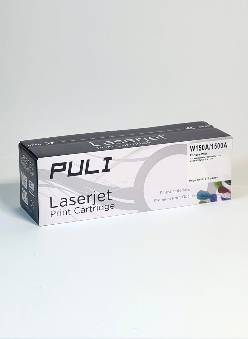 PULI LaserJet Toner Cartridge W1500A (150A) - Black Ink Compatible with HP LaserJet M111 and M141 Series - Image 2