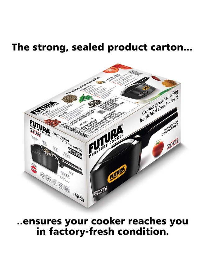 Hawkins Futura 2 Litre Pressure Cooker, Hard Anodised Inner Lid Pressure Cooker, Induction Cooker, Small Cooker, Black (IFP20) - Image 5