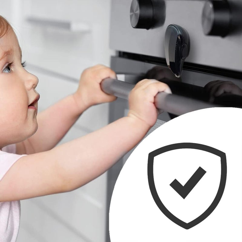 Moonybaby Childproof Oven Door Lock, Child Safety Oven Front Lock(ONLY for Flat Surface), Heat-Resistant, No Tool Needed, Jet Black - Image 2