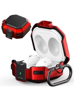 Armor Case Cover For Samsung Galaxy Buds Pro Galaxy Buds Live Galaxy Buds 2 Case Cover With Security Lock Hard Rugged Pc Shockproof Case Cover With Keychain Straps Red - pzsku/Z20AE832B580719947675Z/45/_/1740929544/4bd77a00-7dd9-44c2-9d73-e9b5bf0460ab