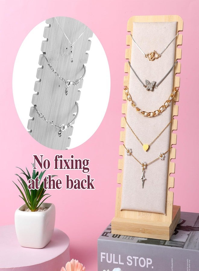 Lemecima Necklace Display Stands for Selling Necklace Holder Display Storage Jewelry Storage Set 4PCS (Beige) - Image 4