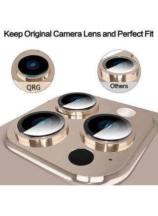 Camera Lens Protector for iPhone 16 Pro/iPhone 16 Pro Max , HD Tempered Metal Glass Camera Screen Protector Cover Film Accessories, Bronze - view 3