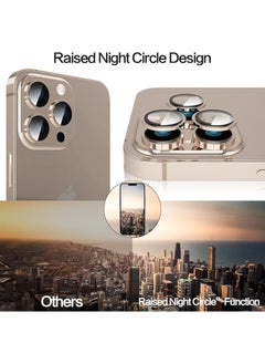 Generic Camera Lens Protector for iPhone 16 Pro/iPhone 16 Pro Max , HD Tempered Metal Glass Camera Screen Protector Cover Film Accessories, Bronze  - Image 4