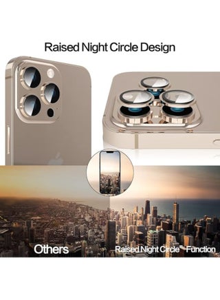 Camera Lens Protector for iPhone 16 Pro/iPhone 16 Pro Max , HD Tempered Metal Glass Camera Screen Protector Cover Film Accessories, Bronze - view 4
