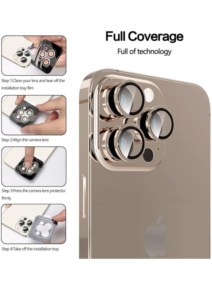 Generic - Camera Lens Protector for iPhone 16 Pro/iPhone 16 Pro Max , HD Tempered Metal Glass Camera Screen Protector Cover Film Accessories, Bronze - Image 1