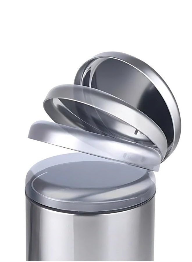 AKC سلة مهملات بخاصية اللمسة النهائية غير اللامعة سعة 20 لتر - غطاء يغلق بهدوء، فولاذ مقاوم للصدأ ضد بصمات الأصابع للمطبخ والحمام - Image 3