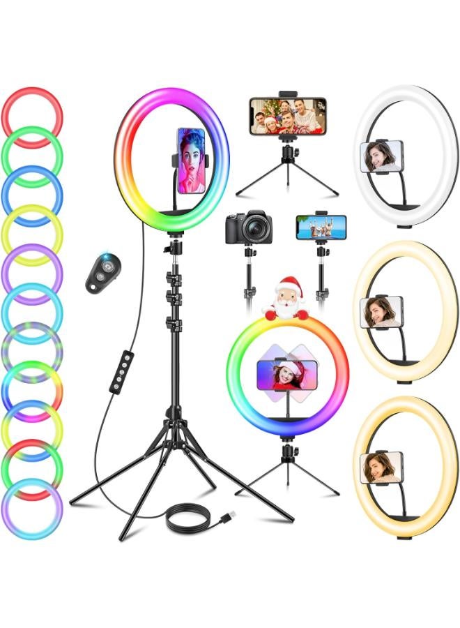 12'' Ring Light with Tripod Stand & Phone Holder - Image 1