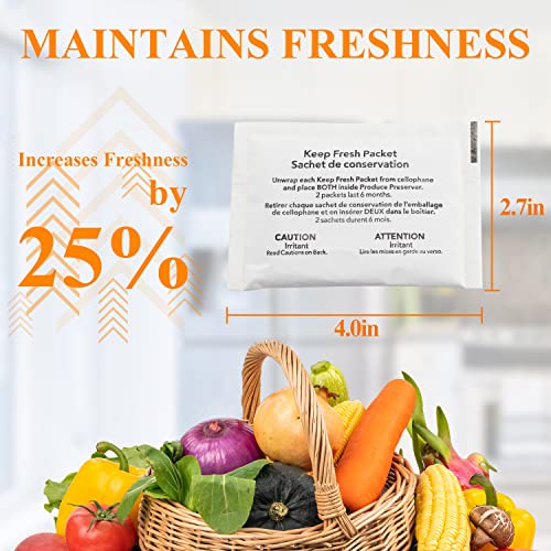 Funmit W10346771A Fresh Flow Produce Preserver Keep Fresh Packet Refill Compatible with Whirlpool Refrigerator Replaces Part # P1FB6S1 & P1KL6S1CS (8 Pouches - 4 Pack) - Image 2