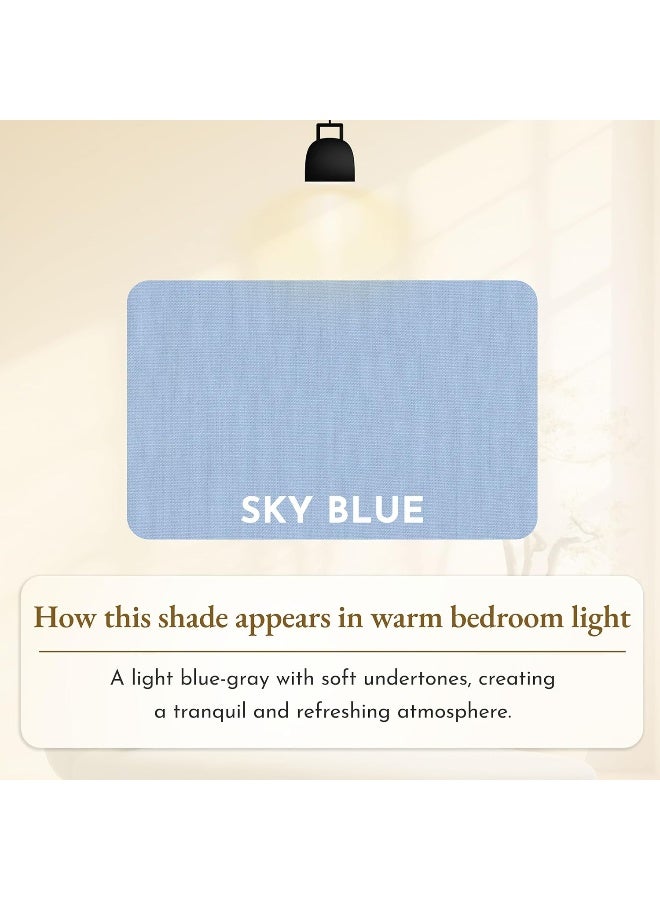 California Design Den California Design Den Softest 100% Cotton Sheets, Full Size Sheet Sets, 4 Pc Set, 400 Thread Count Sateen Bedding, Deep Pocket Sheets, Cooling Sheets, Full Size Sheets, Breathable Bed Set (Sky Blue) - Image 2
