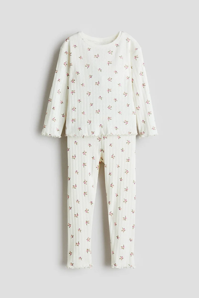 H&M Ribbed cotton pyjamas