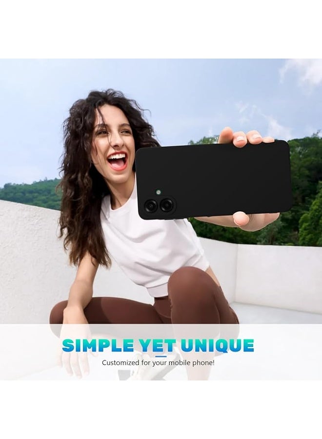 Case for Samsung Galaxy A07 4G Case with 2 Pack Tempered Glass Screen Protector, Liquid Silicone Shockproof Anti-Scratch Soft TPU Thin Phone Cover - Black - Image 5