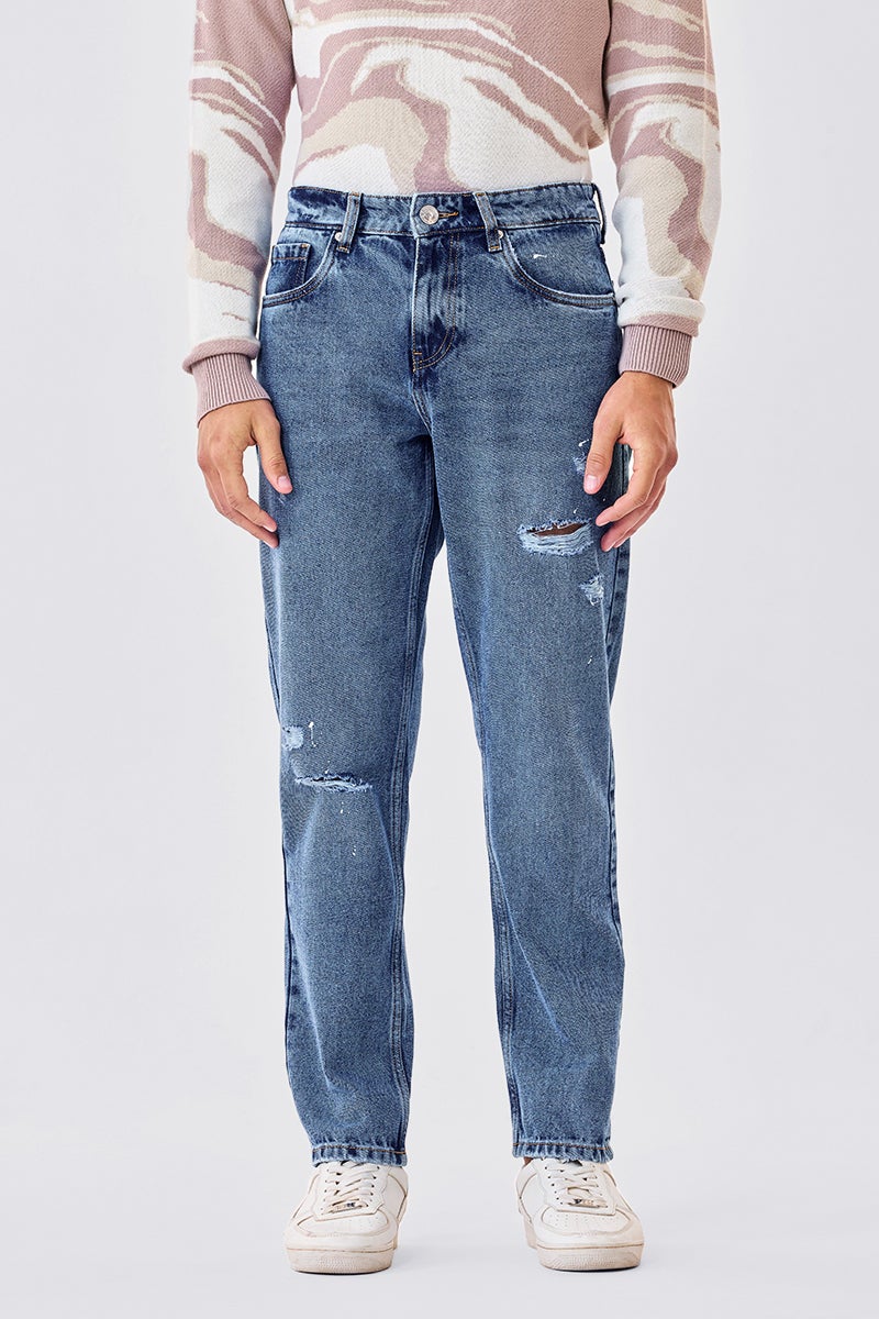 SNITCH Relaxed Fit Distressed Jeans - Image 4