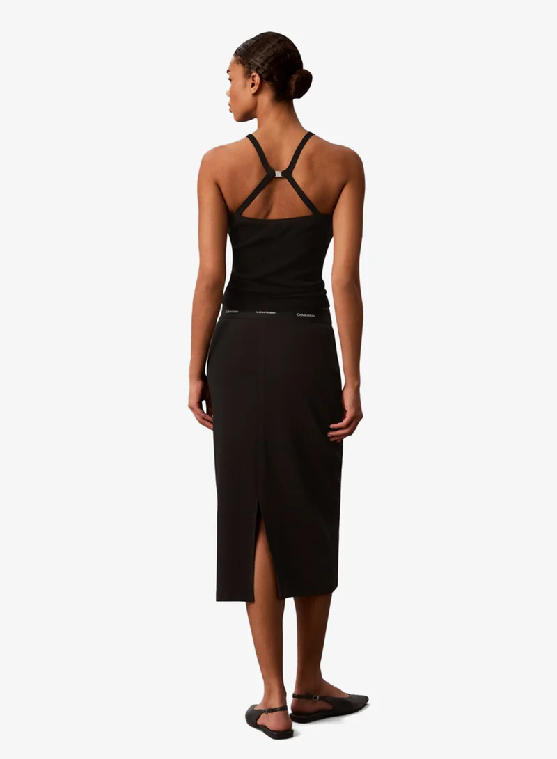 Calvin Klein Jeans Ribbed Midi Skirt