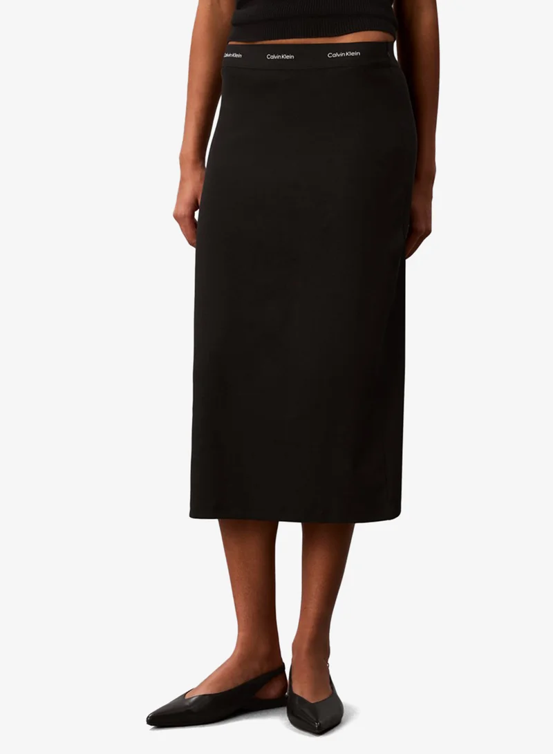 Calvin Klein Jeans Ribbed Midi Skirt