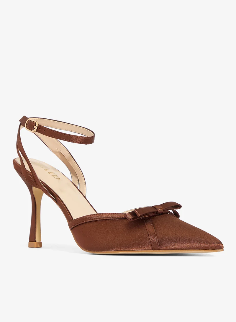 ريد Arlene Ankle Strap Satin Pumps