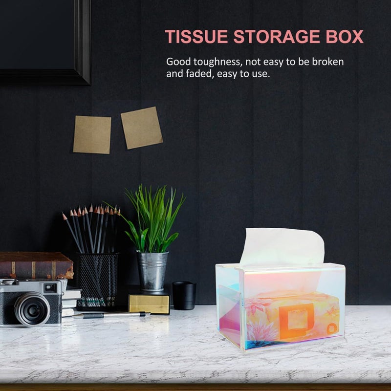 Modern Square Tissue Box Cover Sturdy Easy Open Storage - Image 4