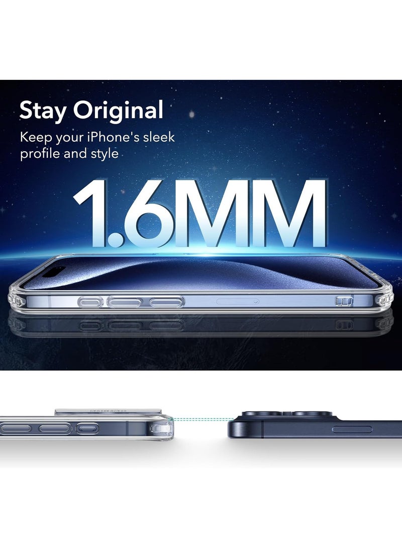 ACLIX Clear Magnetic Case for iPhone 15 Pro Max [MagSafe Compatible] – Slim Hard PC Back Cover with Shockproof Bumper Protection | Transparent - Image 5