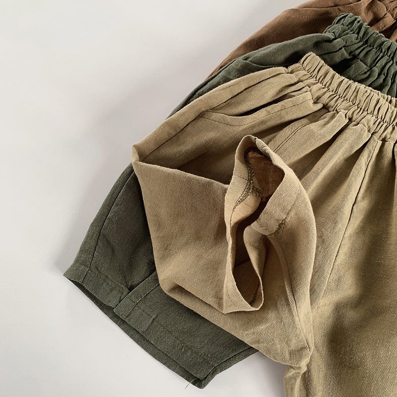 Boys' Cotton and Linen Shorts 2025 Summer Girls' Thin Breathable Shorts Korean Style Casual Pants for Children - Image 5