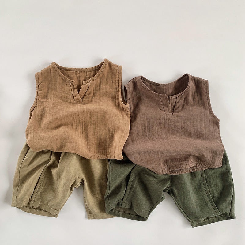 Boys' Cotton and Linen Shorts 2025 Summer Girls' Thin Breathable Shorts Korean Style Casual Pants for Children - Image 4