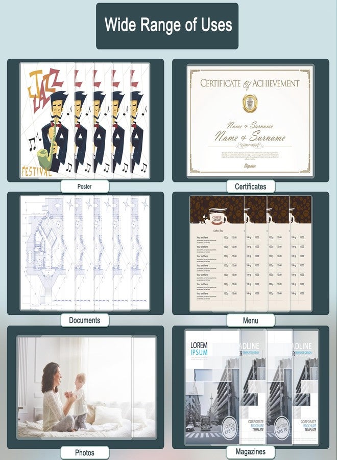 AKONEGE 6PCS 11 x 17 Rigid Print Protectors Hard Plastic Sheet Protectors, Clear Heavy Duty Top Loading Menu Holder Poster Sleeves Page Protectors Frames Holder for Magazine Photo Paper Poster Prints - Image 5