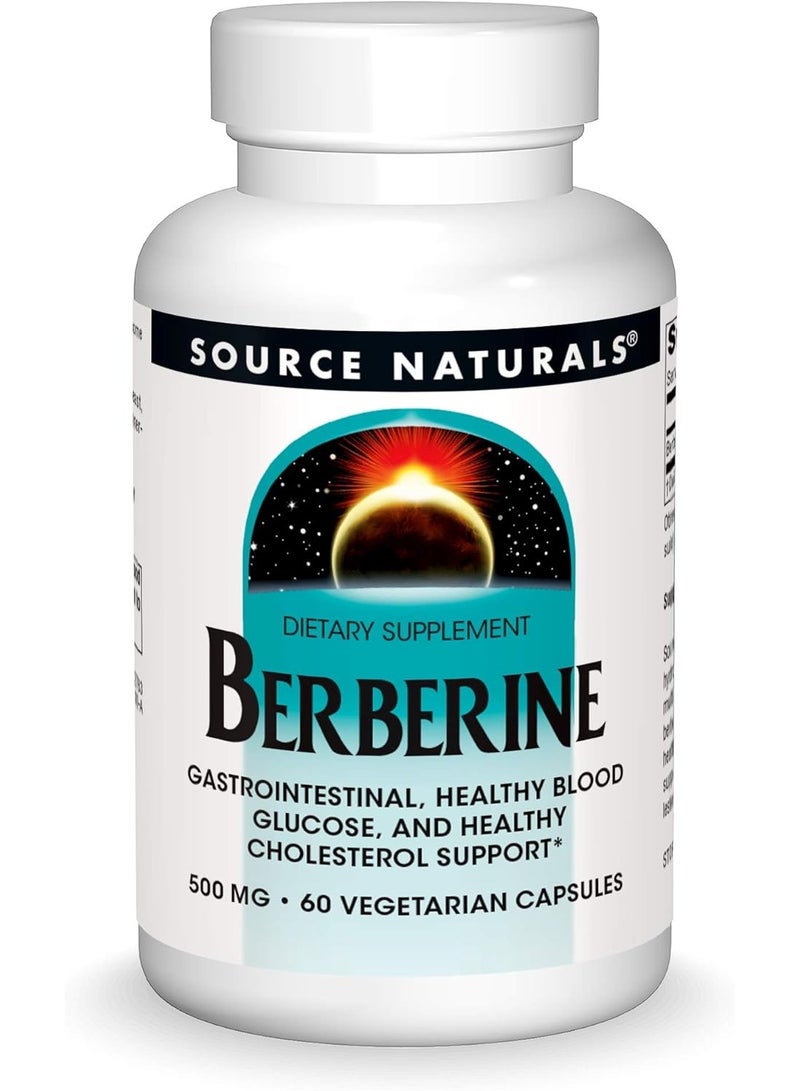 Source Naturals Berberine Vegetable Capsule, for Gastrointestinal Support 60 Vegetarian Capsules - Image 1