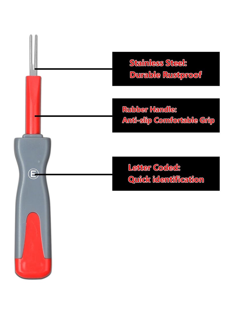 Excefore Terminal Removal Tool Kit, 26 PCS Universal Electrical Connector Terminal Removal Kit, Handle Strength Stainless Steel Tip for Domestic and Imported Vehicles, Extract pins with Minimal Damage - Image 4
