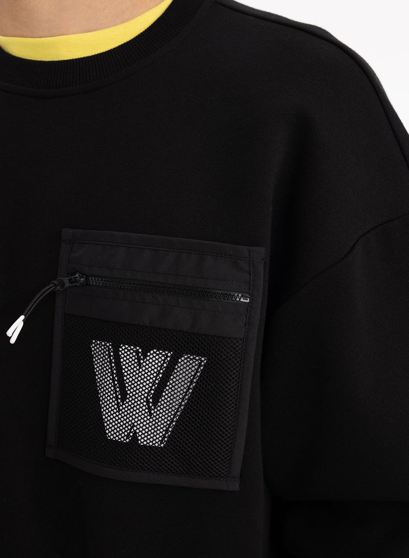 DeFacto Oversized Fit Crew Neck Printed Sweatshirt  - Image 3