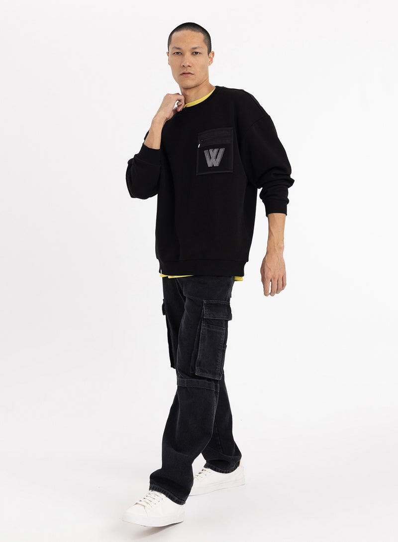 DeFacto Oversized Fit Crew Neck Printed Sweatshirt  - Image 4