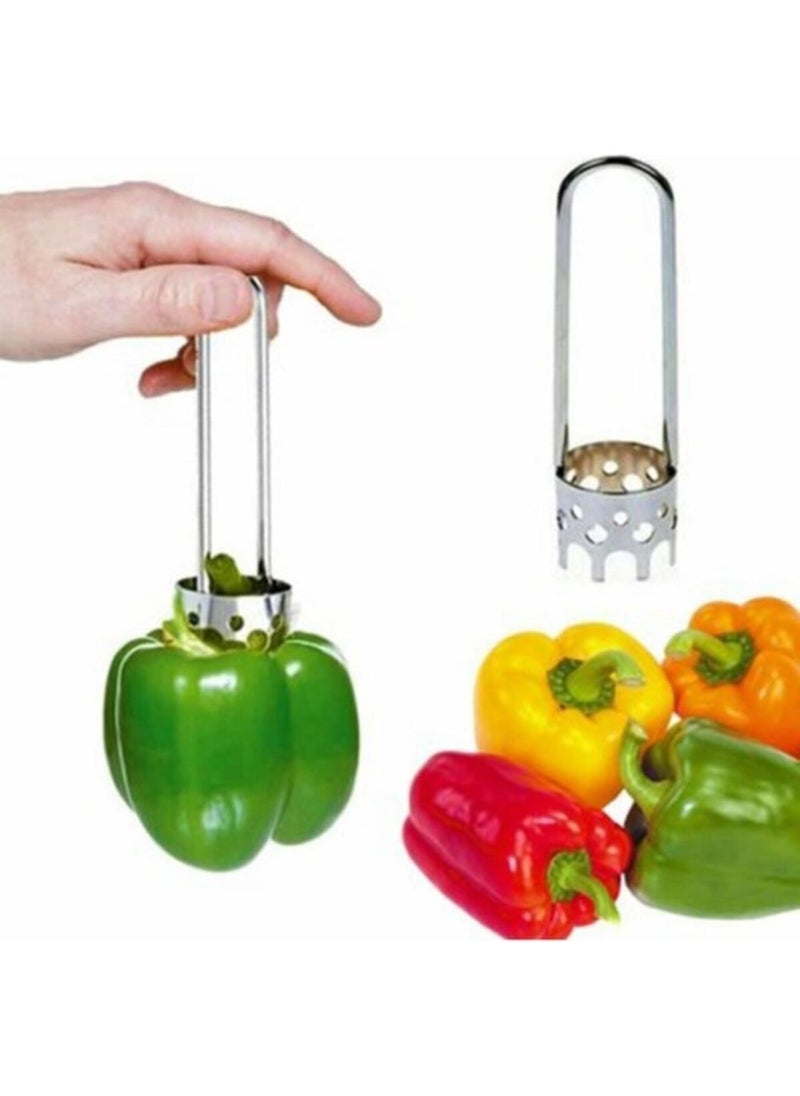 Easyso Practical Stuffed Pepper and Zucchini Cutter Metal Vegetable Cutter  - Image 1