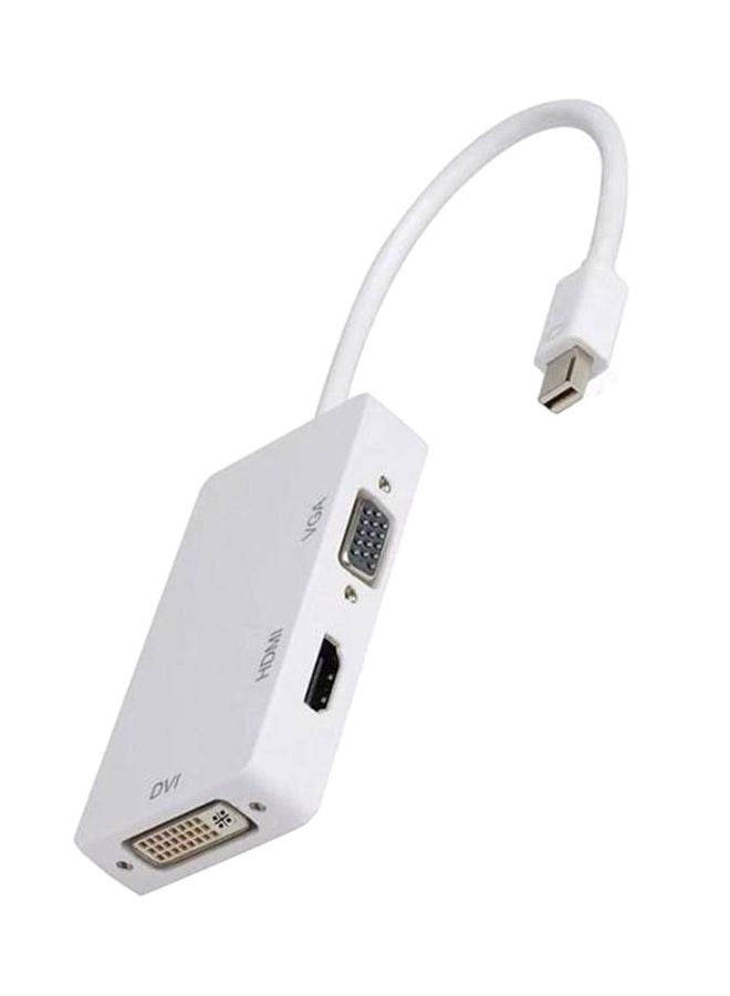 NIBEMINENT Female HDMI/VGA/DVI To Male Mini DP Adapter Cable White - Image 1