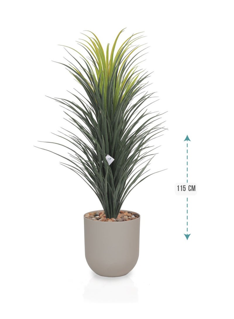 Alrassi Tall Artificial Dracaena Plant in Plastic Pot – Natural Look, 115 cm Decorative Piece for Home or Office - Image 1