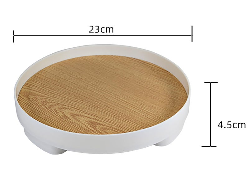 MosQuick® Round Tray for Decoration Makeup Perfume Bathroom Cosmetic Stand Perfume Organizer Dressing Table Organiser Decorative Display Perfect Small Candle Holder for Coffee Table and Home Decor - Image 2