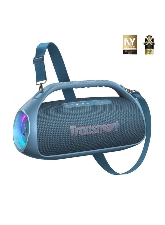 Tronsmart - Bang 2, Portable Bluetooth Speaker, 90W Deep Bass, Custom EQ & Light, IPX6 Waterproof, 26H Playtime for Outdoor, Beach, Party - (Blue) - Image 1