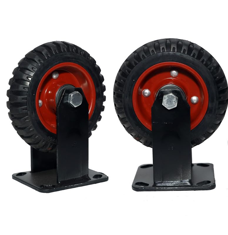PACIFIC MOVERS Heavy Duty Rubber Castor Wheel 6 inch fix02 nos - Image 1