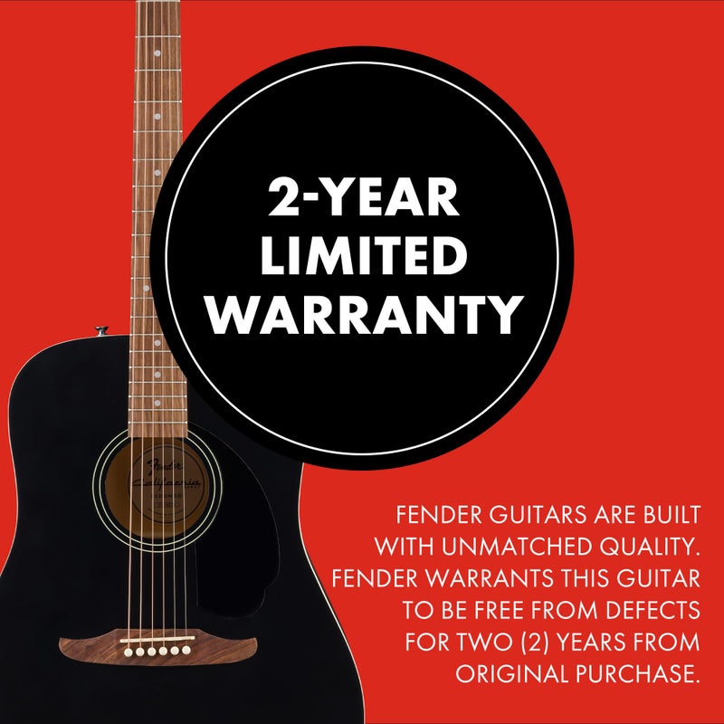 Fender California Debut Redondo Series Acoustic Guitar, Beginner Guitar, 2-Year Warranty, Black - Image 4