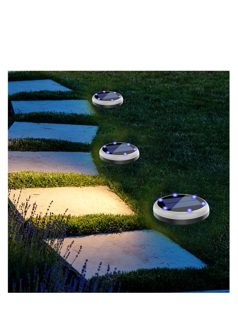 SYOSI أضواء أرضية شمسية، جديدة في 2024 أضواء حديقة شمسية مقاومة للماء، أضواء حديقة مضيئة تحت الأرض معززة، مصابيح شمسية LED مدفونة تحت الأرض، مصباح حديقة للطريق الخارجي - Image 1