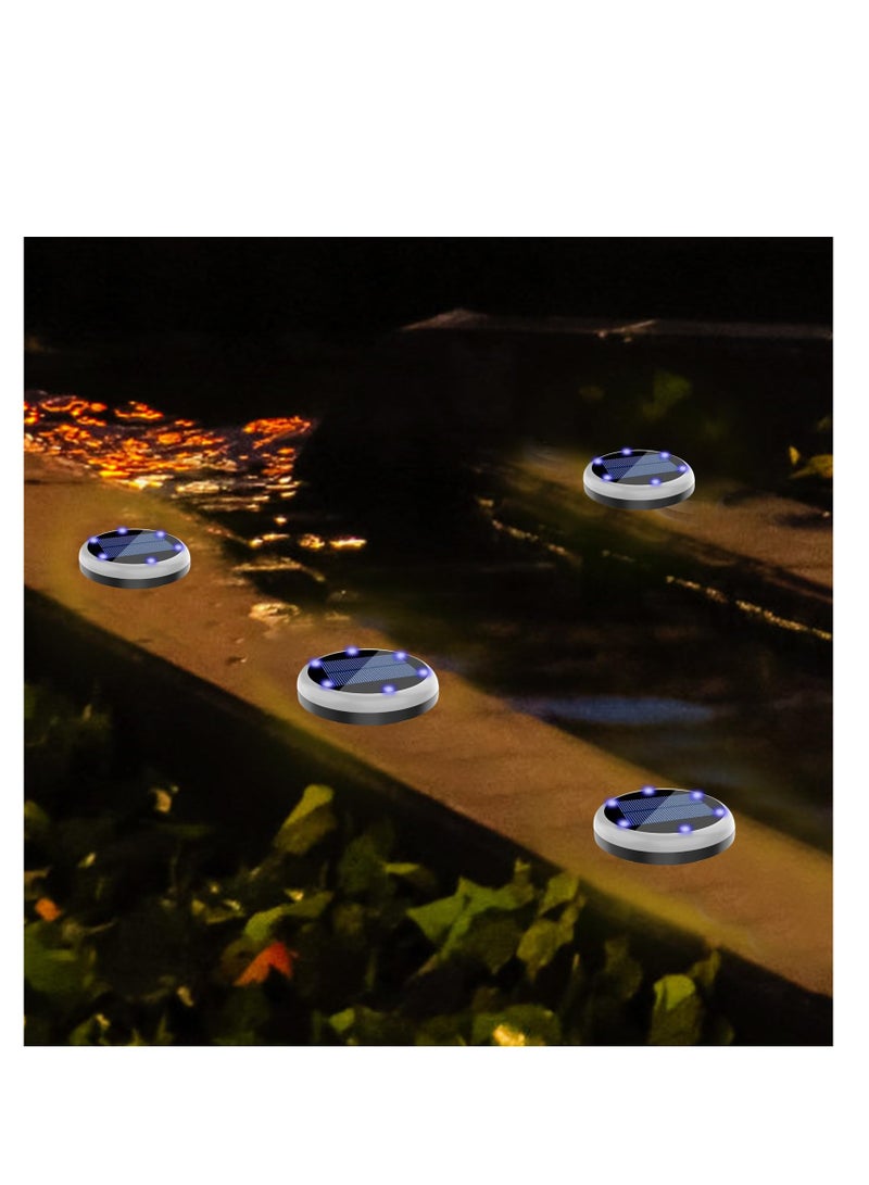 SYOSI أضواء أرضية شمسية، جديدة في 2024 أضواء حديقة شمسية مقاومة للماء، أضواء حديقة مضيئة تحت الأرض معززة، مصابيح شمسية LED مدفونة تحت الأرض، مصباح حديقة للطريق الخارجي - Image 4