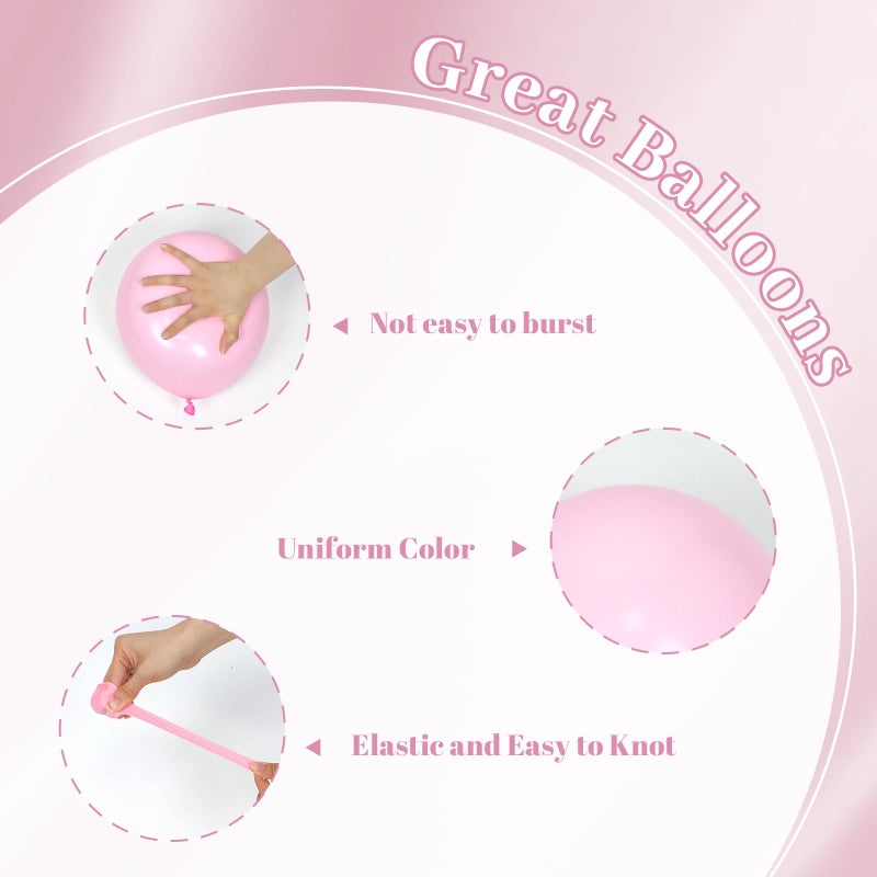 Leraqertra 60pcs Pink and Silver Balloons 12inch with Pink White Silver Confetti Balloons for Graduation Baby Shower Birthday Party Decorations - Image 3