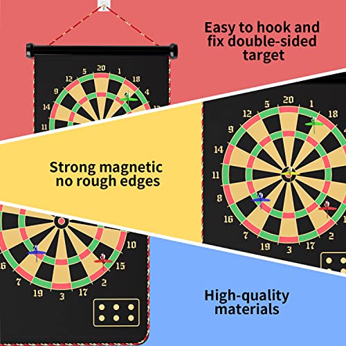 Mixi Magnetic Dart Board Outdoor Game for Kids with 12 Darts, Best Toys Gifts for Teenage Boys Girls Age 5 6 7 8 9 10 11 12 13 14 15 16 Years - Image 2