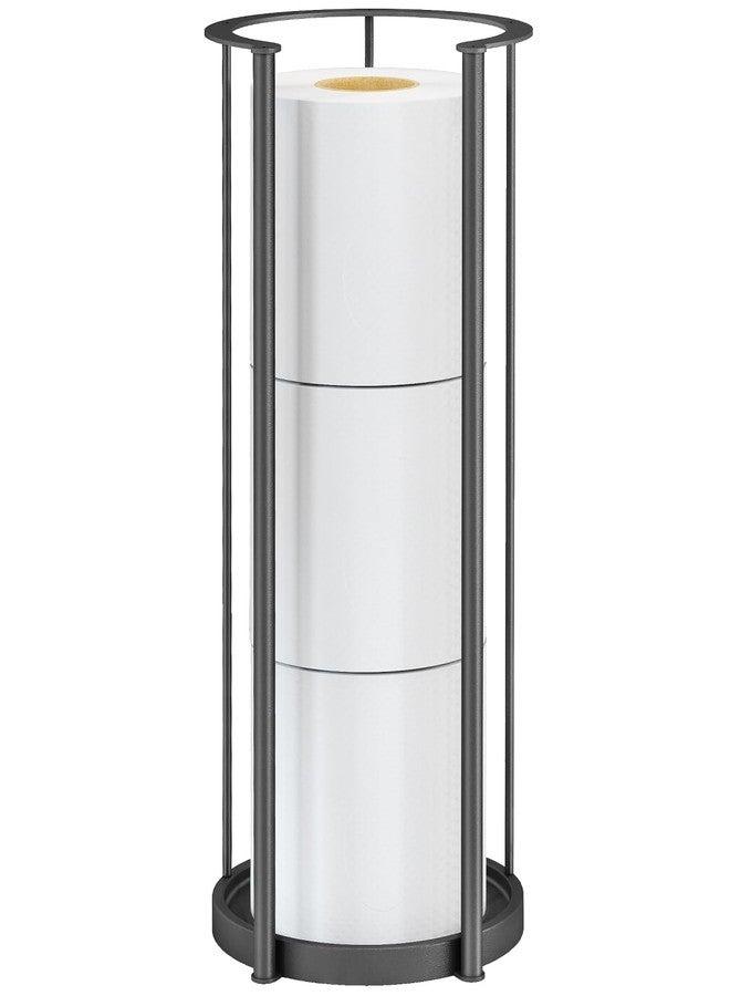 Gypie حامل ورق تواليت قائم مستقل من جيبي، ترقية جديدة، قاعدة من الفولاذ المقاوم للصدأ 304، سعة 3 لفات لحامل ورق التواليت لتنظيم الحمام - Image 1