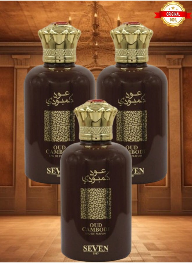 Seven 3 Pieces Oud Cambodi Perfume 100ml EDP  - Image 1