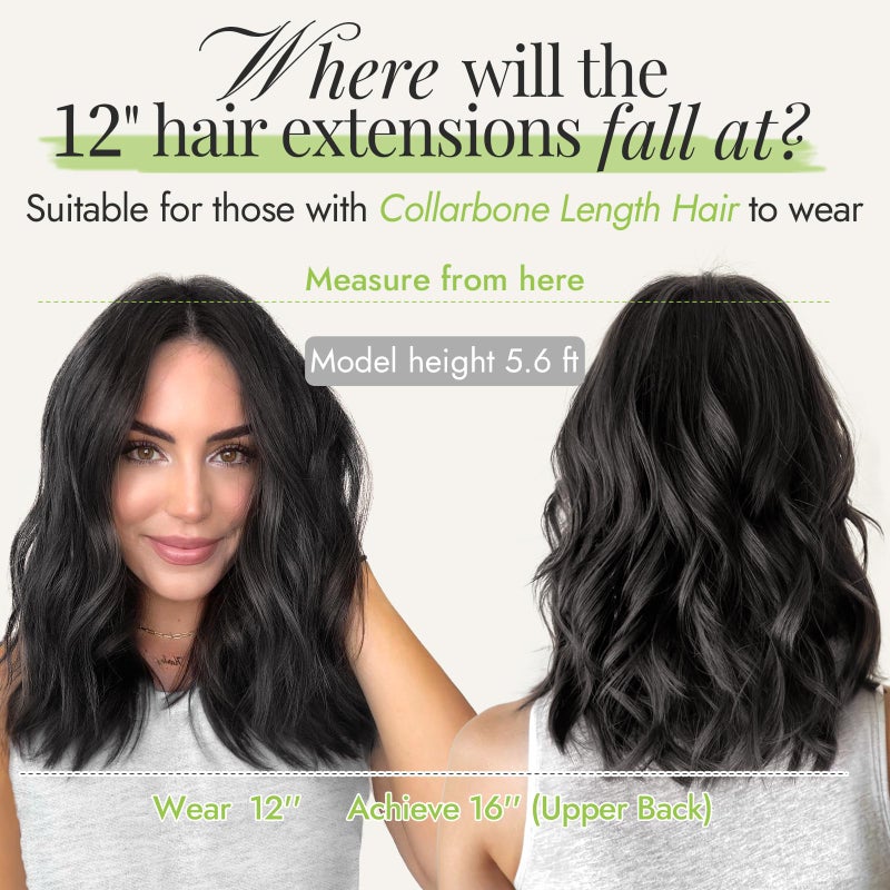 KooKaStyle Invisible Wire Hair Extensions with Transparent Headband Adjustable Size 4 Secure Clips Long Wavy Synthetic Hairpiece Rich Dark Brown with Warm Tones/6# for Women(12 Inch) - Image 5