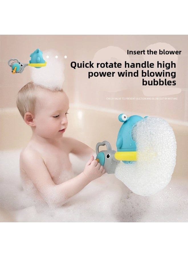 Generic - Shake The Same Style Bubble Blowing Machine Shark Bathroom Bath Toy Children's Outdoor Water Crab Blowing Foam Making Machine-Color:Shark Bubble Bubble Elephant (Color Box) - Image 1