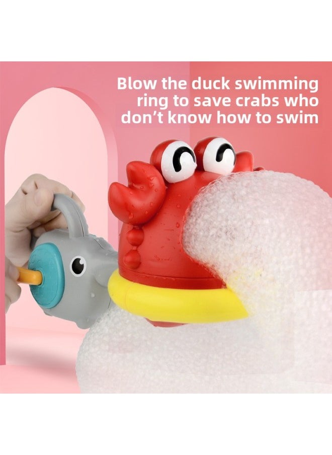 Generic - Shake The Same Style Bubble Blowing Machine Shark Bathroom Bath Toy Children's Outdoor Water Crab Blowing Foam Making Machine-Color:Shark Bubble Bubble Elephant (Color Box) - Image 1